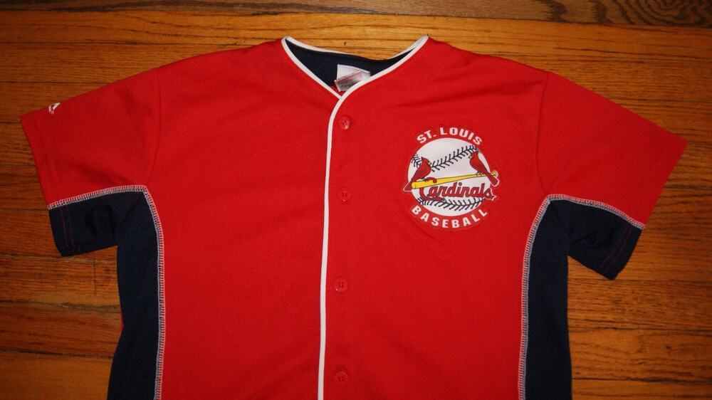 Yadier Molina #4 Authentic Majestic Jersey, St Louis Cardinals Youth Large 14/16